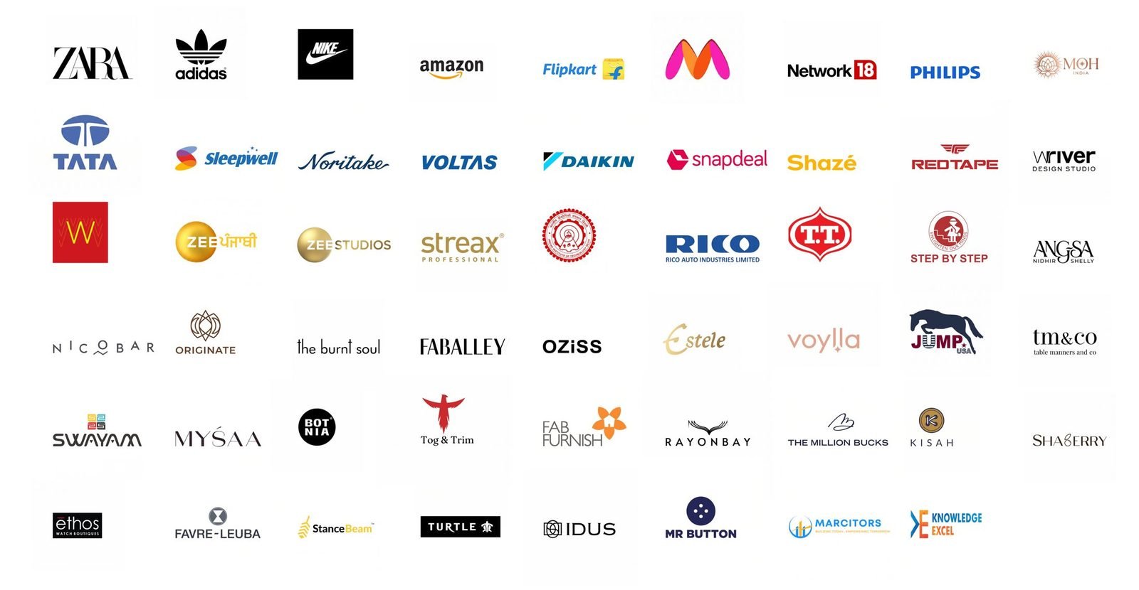 Brands and companies that have worked with Pro Studios